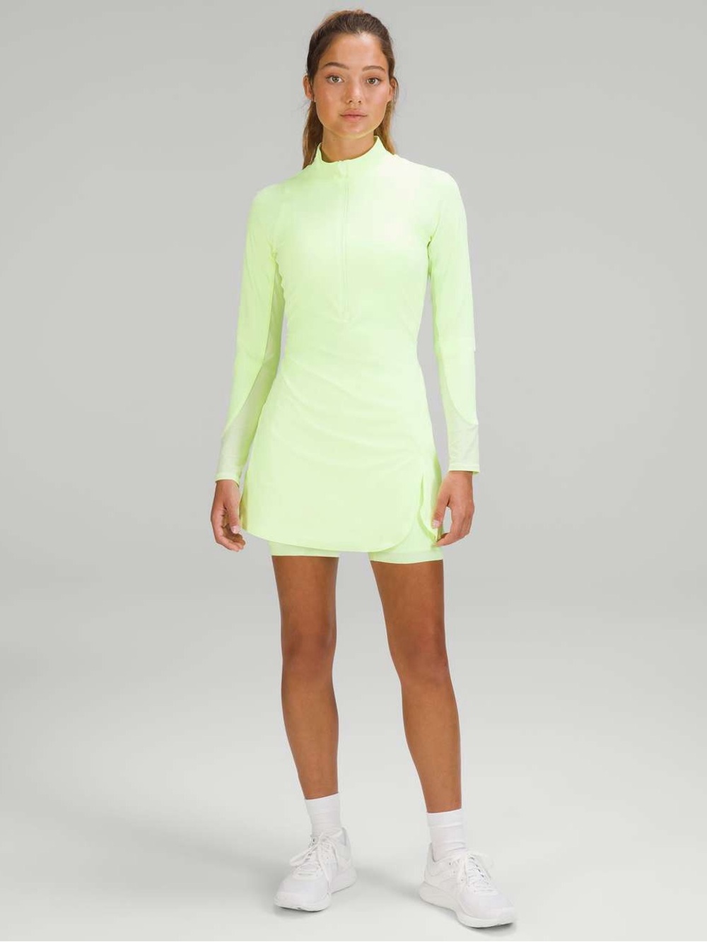 Lululemon Nulux Long Sleeve Tennis Dress in Faded Zap